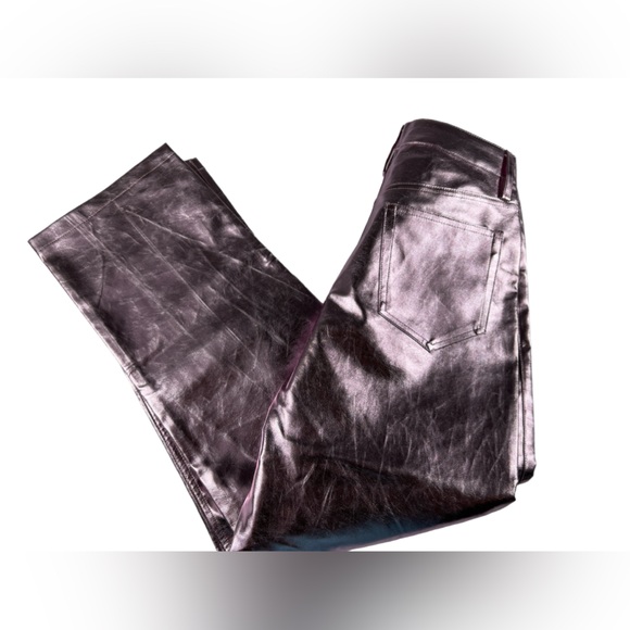 BUDDY LOVE TRAVOLTA-3 WOMEN'S SIZE 26 PINK METALLIC SHINY PANTS 5 POCKET - Picture 12 of 15